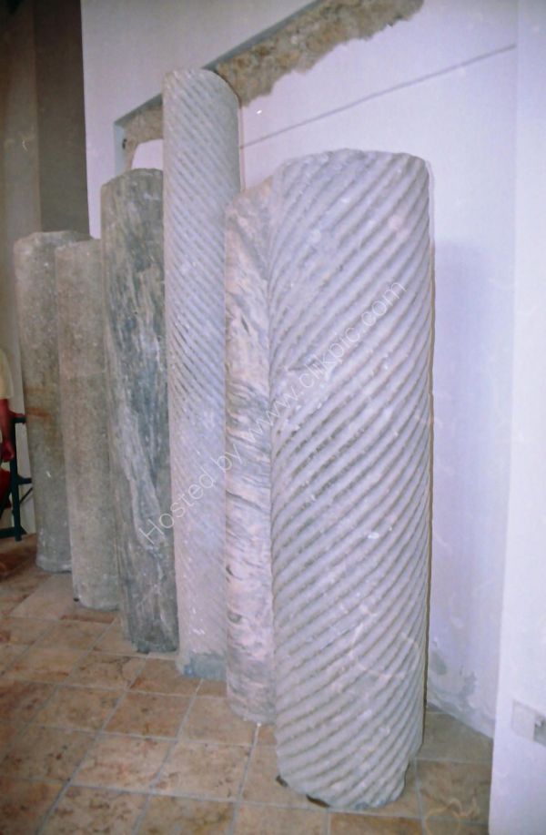 Carved Roman Pillars in Church, Ravello